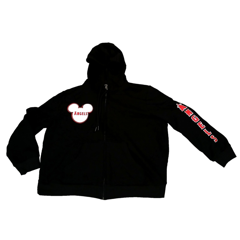 Eddie Bauer Ladies' Full Zip Hoodie Sweatshirt Kangaroo Pocket Black XXL‎ Angels